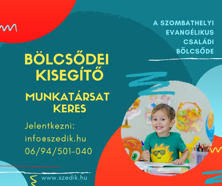 Bölcsődei kisegítőt keresünk! Bölcsődei kisegítőt keresünk!