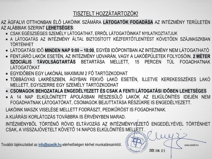 Fontos szab�lyok betart�s�val ism�t l�togathat�k lak�ink